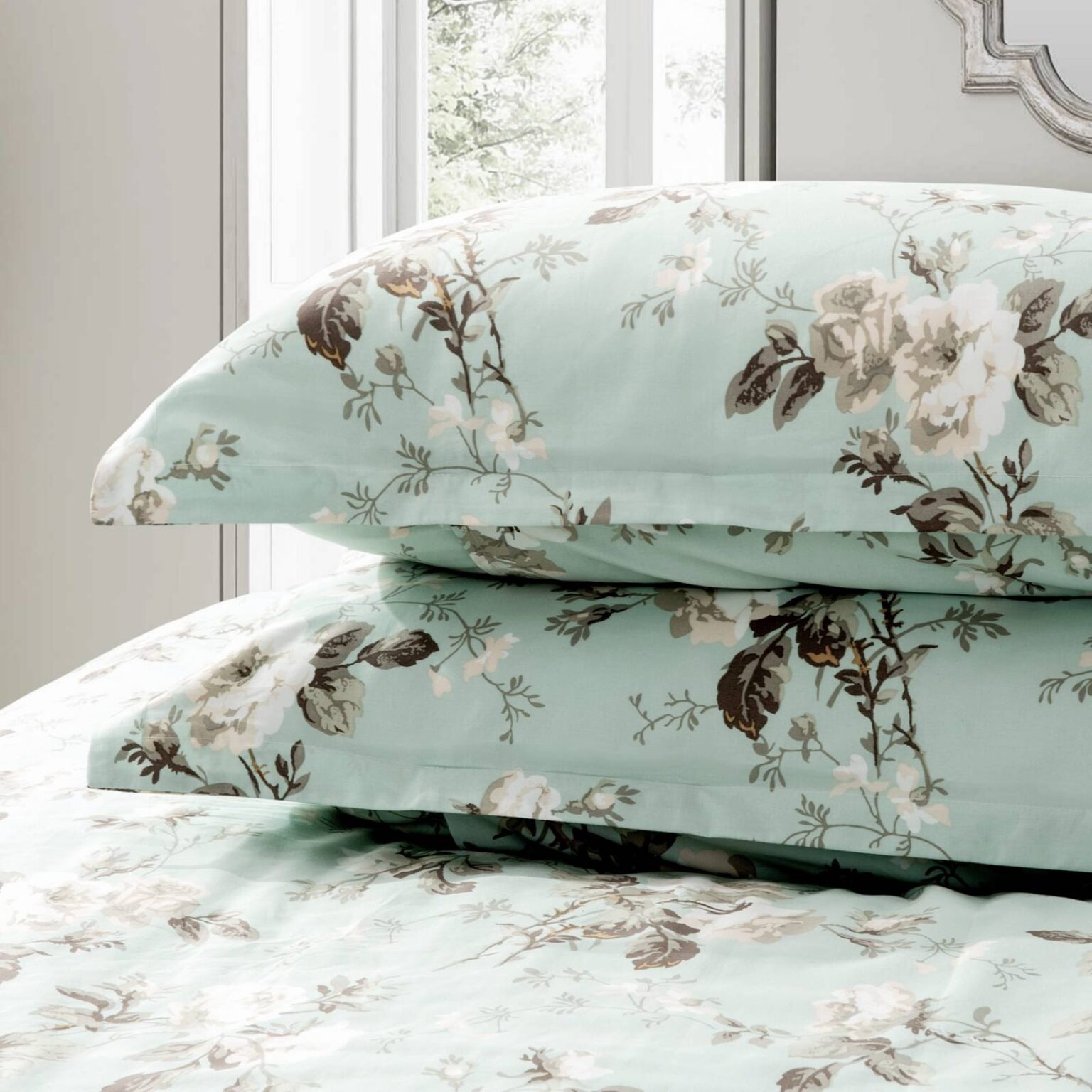 French Country Toile Duvet Cover Set, Barn House Cottage Bedding ...